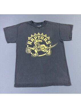 Rare Vintage Y2K NBA Toronto Raptors Gold Black Sun Fade Basketball Shirt Promo